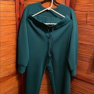 Pretty Garden Women’s 2 Piece Lounge Set - Long Sleeve and Wide Leg Pants